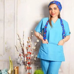 اسکراب شلوار آبی فیروزه ای سیزگی Cizgi Medical