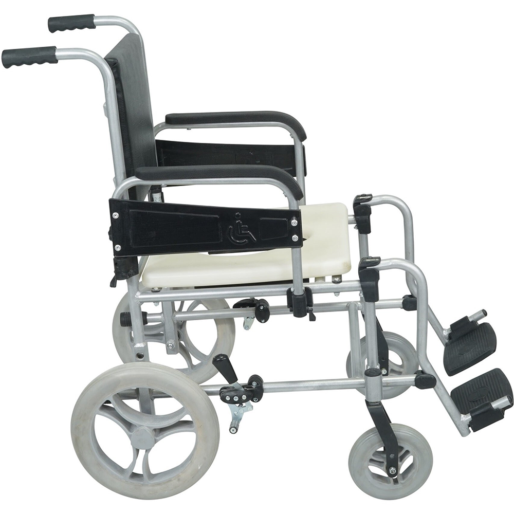 ویلچر آلومینیومی مبله سه کاره حمام و توالت