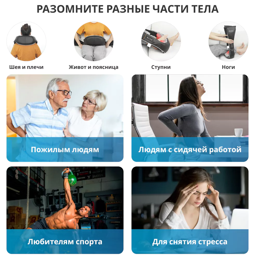 ماساژور گردن و شانه رنفو مدل RF-SNM060