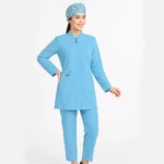 مانتو شلوار اتاق عمل رنگ آبی فیروزه ای