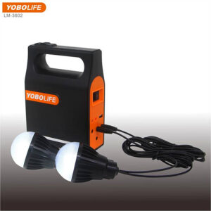 کیت دیجیتال خورشیدی YOBOLIFE LM-3602 دو لامپ LED، باتری لیتیومی داخلی، پاوربانک