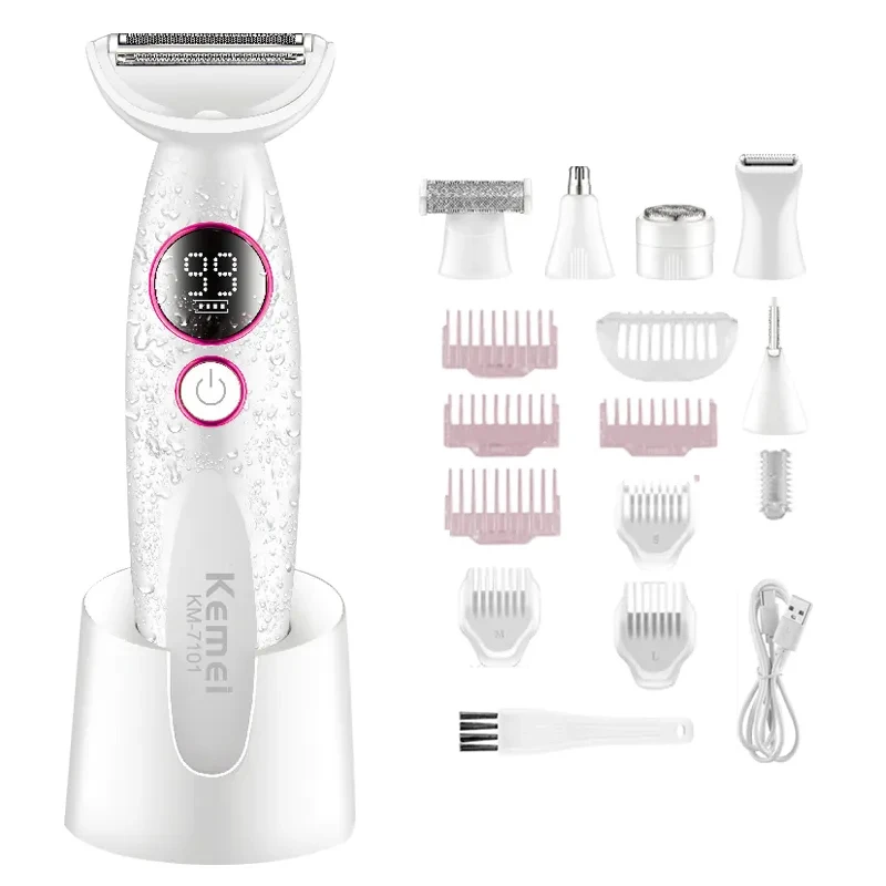 ست اصلاح موی صورت و بدن بانوان 11 کاره کیمی مدل km-7101