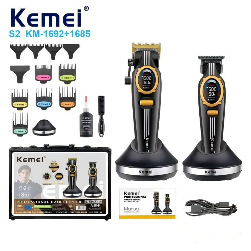 ست اصلاح موی سر و صورت KEMEI KM-1692+1685 - دکتر گالری